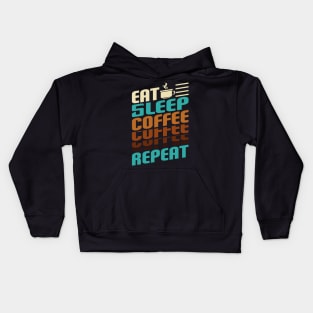 coffee Sleep Repeat. Kids Hoodie